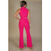 Ribbed Mock Neck Crop Tank Top & Bootcut Pants Set
