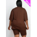 Plus Size Loose Fit Top & Biker Shorts Set