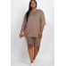 Plus Size Loose Fit Top & Biker Shorts Set