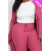 Plus Size Ribbed Long Cardigan & Leggings Set