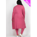 Plus Size Ribbed Long Cardigan & Leggings Set