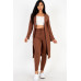 Ribbed Long Cardigan & Leggings Set