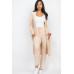 Ribbed Long Cardigan & Leggings Set