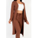 Ribbed Long Cardigan & Leggings Set