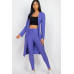 Ribbed Long Cardigan & Leggings Set