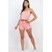 Ribbed Strappy Top & Shorts Set