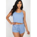 Ribbed Strappy Top & Shorts Set