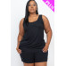 Plus Comfy Tank Top & Shorts Set