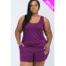 Plus Comfy Tank Top & Shorts Set