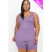 Plus Comfy Tank Top & Shorts Set