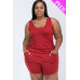 Plus Comfy Tank Top & Shorts Set