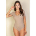 Ribbed Scoop Neck Short Sleeve Bodysuit