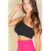 One Shoulder Ribbed Cropped Top