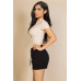 Ribbed Round Neck Short Sleeve Top