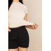 Ribbed Round Neck Short Sleeve Top