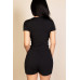 Ribbed Round Neck Short Sleeve Top