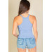 Solid Ribbed Knit Cami Top