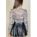 Zebra Print Sexy Sheer Mesh Bodysuit - CC-WH2000558