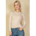 Ribbed Round Neck Long Sleeve Top
