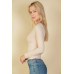 Ribbed Round Neck Long Sleeve Top