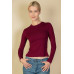 Ribbed Round Neck Long Sleeve Top