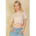 French Terry Toggle Drawstring Crop Top