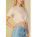French Terry Toggle Drawstring Crop Top