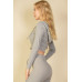 Ribbed Crop Zip Hoodie
