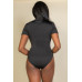 Zip Front Short Sleeve Bodysuit - CC-WH2000571