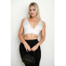 Ribbed Knit Plunge Neck Crop Top