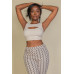 Ribbed Cut Out Front Crop Top