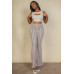 Ribbed Cut Out Front Crop Top