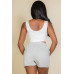 Ribbed Cut Out Front Crop Top