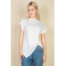 Batwing Sleeve Twist Front Tee
