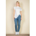 Batwing Sleeve Twist Front Tee