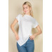 Batwing Sleeve Twist Front Tee