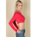 Crew Neck Long Sleeve Cropped Top