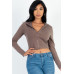 French Terry Crop Zip Up Hoodie