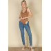 Sexy Solid Color Crisscross Back V-neck Bodysuit - CC-WH2000586