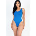 Sexy Solid Color Crisscross Back V-neck Bodysuit - CC-WH2000586