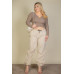 Plus Size Ribbed Wrap Front Long Sleeve Top