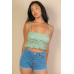 Tiered Shirred Body Crop Top