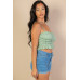 Tiered Shirred Body Crop Top