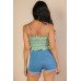 Tiered Shirred Body Crop Top