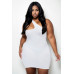 Plus Size One Shoulder Bodycon Mini Dress