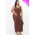 Plus Size Solid Basic Maxi Dress
