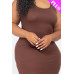 Plus Size Solid Basic Maxi Dress