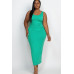Plus Size Solid Basic Maxi Dress