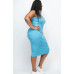 Plus Size Ribbed Sleeveless Bodycon Midi Dress