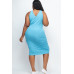 Plus Size Ribbed Sleeveless Bodycon Midi Dress